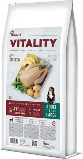 Akinu Vitality Dog Adult Large Chicken 12 kg
