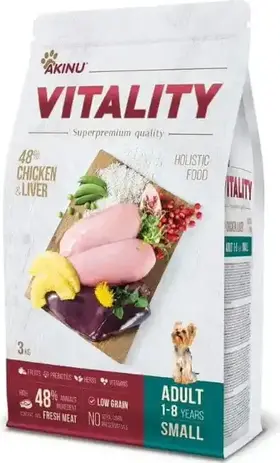 Akinu Vitality Dog Adult Small Chicken & Liver 3 kg