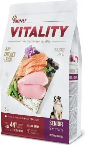 Akinu Vitality Dog Senior Medium/Large Chicken &amp; Fish 3 kg