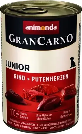 Animonda GranCarno Original Junior hovězí + krůtí srdce 400 g
