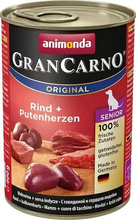 Animonda GranCarno Original Senior hovězí + krůtí srdce 400 g