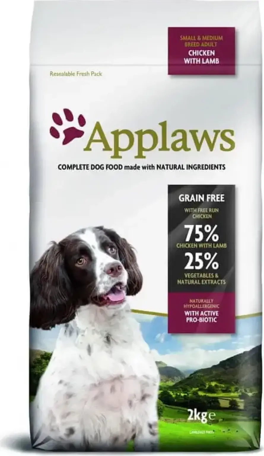 Applaws Dog Adult Small & Medium Breed Chicken & Lamb Grain Free 2 kg