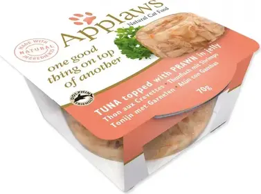 Applaws Cat Tuna topped with Prawn in jelly 70 g