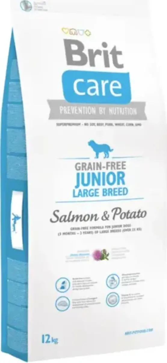 Brit Care Grain-free Junior Large Breed Salmon & Potato 12 kg
