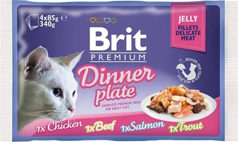 Brit Premium Cat Delicate Fillets in Jelly Dinner Plate 340 g