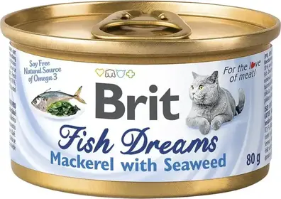 Brit Fish Dreams Mackerel & Seaweed 24 x 80 g