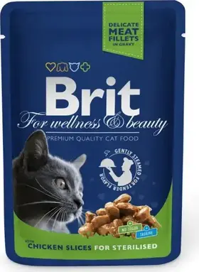 Brit Premium Cat Chicken Slices for Sterilised 100 g
