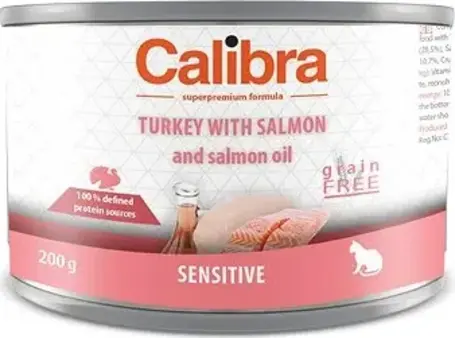 Calibra Cat Sensitive Turkey with Salmon and Salmon Oil 200 g