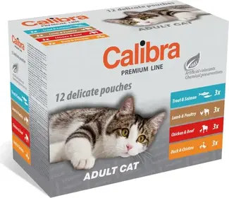 Calibra Cat kapsa Premium Line Adult Multipack 12 × 100 g