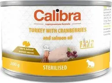 Calibra Cat Sterilised Turkey with Cranberries and Salmon Oil 200 g