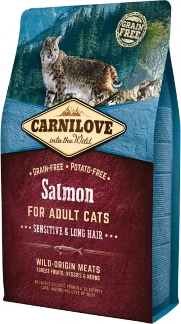 Carnilove Salmon for Adult Cats Sensitive & Long Hair 2 kg
