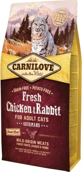 Carnilove Fresh Chicken & Rabbit for Adult Cats Gourmand 6 kg