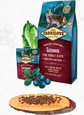 Carnilove Salmon for Adult Cats Sensitive &amp; Long Hair 400 g