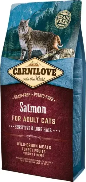 Carnilove Salmon for Adult Cats Sensitive & Long Hair 6 kg