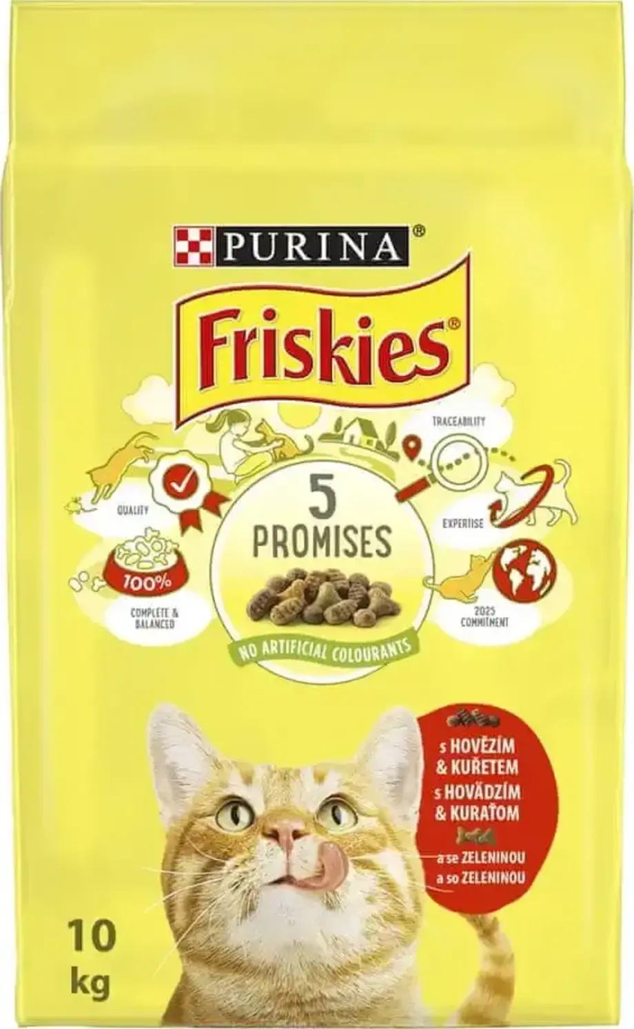 Friskies Cat hovězí, kuře a zelenina 10 kg