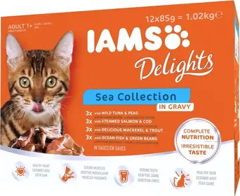 Iams Delights Land Collection in Gravy Multipack 12 x 85 g