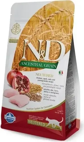 N&amp;D Adult Cat Neutered Low Grain Chicken &amp; Pomegranate 5 kg