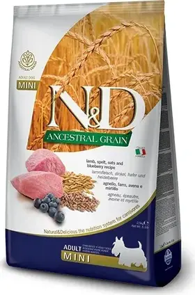N&D Adult Dog Mini Low Grain Lamb & Blueberry 7 kg