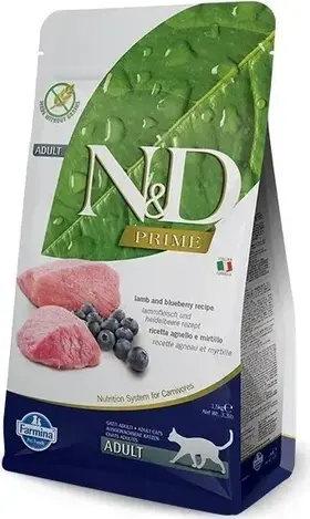 N&D Prime Adult Cat Grain Free Lamb & Blueberry 5 kg