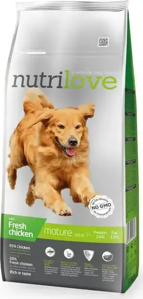 Nutrilove Dog Dry Mature 7+ Fresh Chicken 3 kg