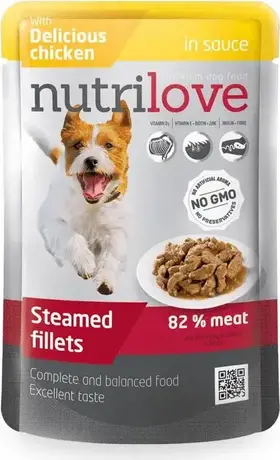 Nutrilove Steamed Fillets with Delicious Chicken in Sauce 85 g