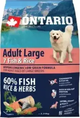 Ontario Adult Large 7 Fish & Rice 2,25 kg