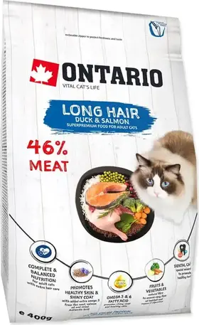 Ontario Cat Longhair Duck & Salmon 400 g