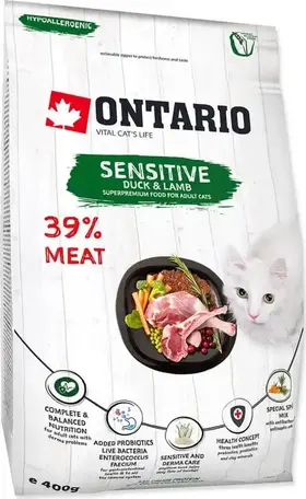 Ontario Cat Sensitive Duck & Lamb 400 g