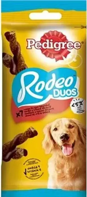 Pedigree Rodeo Duos s hovězí a sýrovou příchutí 123 g