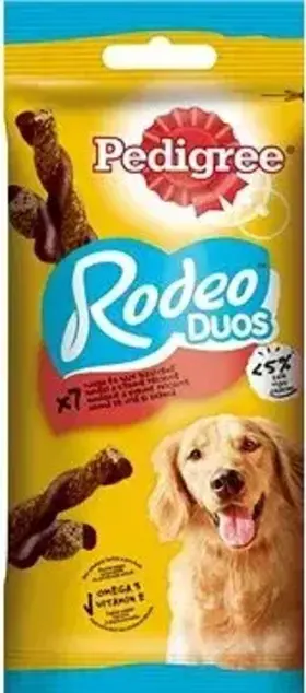 Pedigree Rodeo Duos s hovězí a sýrovou příchutí 123 g