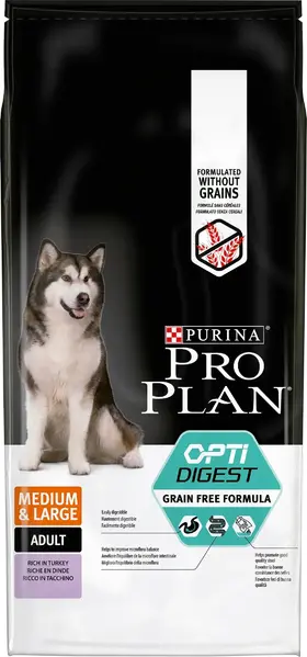 Purina Pro Plan Medium &amp; Large Adult Optidigest Grain Free Turkey 12 kg