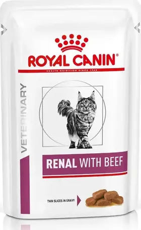 Royal Canin Veterinary Diet Cat Renal Beef Pouch 12 x 85 g