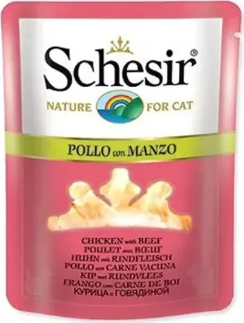 Schesir for Cat kuře + hovězí ve vývaru 70 g