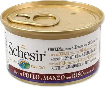 Schesir for Cat přírodní kuřecí + hovězí 85 g