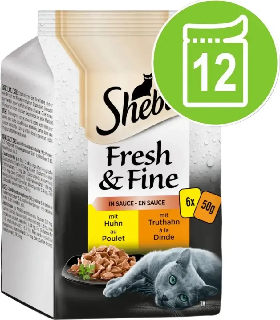 Sheba Fresh & Fine in Sauce Mix výběr ve šťávě 6 x 50 g