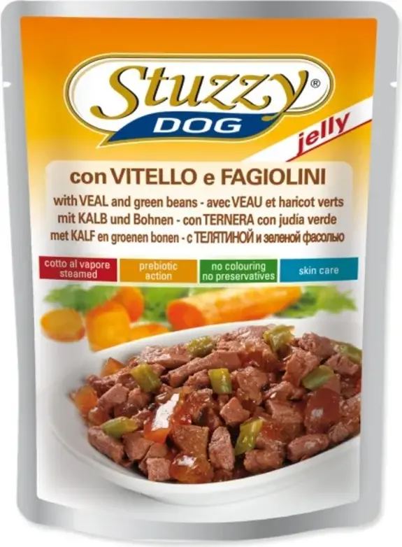 Stuzzy Dog telecí + fazole v želé 100 g