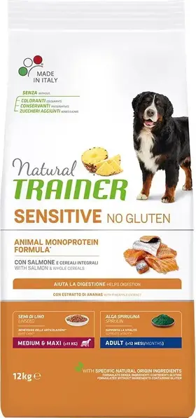 Trainer Natural Sensitive No Gluten Adult Medium &amp; Maxi Salmon 12 kg